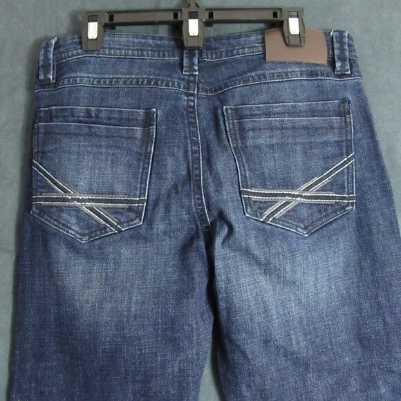 TK Axel Jeans Mens Size 34x30 Blue Slim Boot Denim Cowboy Western Biker Moto - Picture 3 of 12